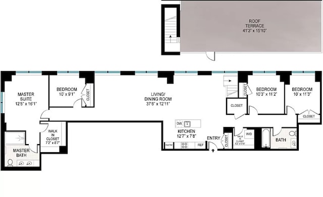 23 W 116th St Unit 12D, New York City, NY 10026 - floor plan / room layout