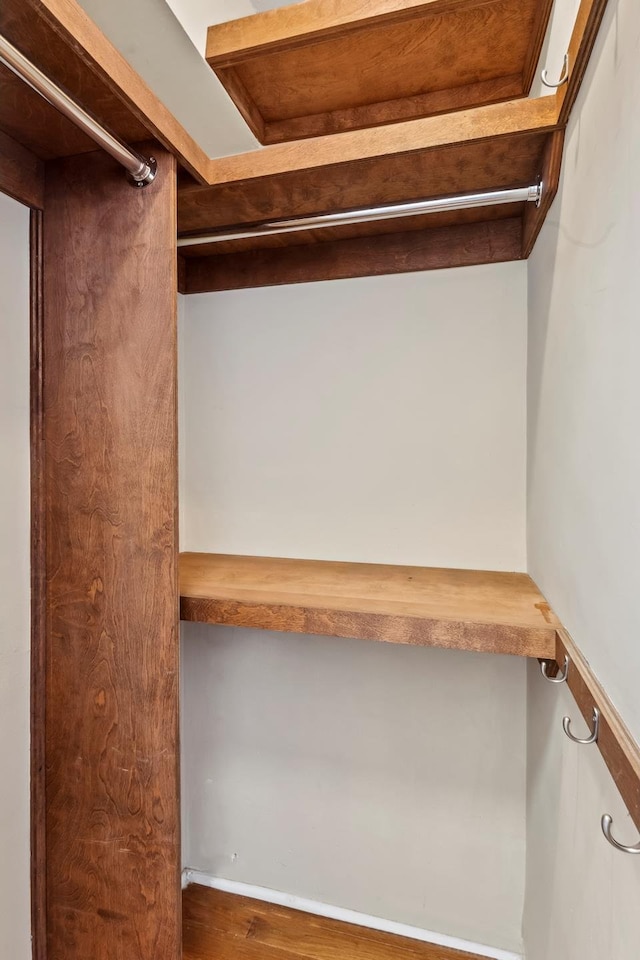spacious closet featuring wood finished floors