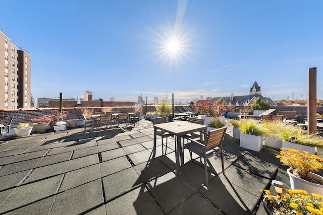 view of patio featuring outdoor dining space