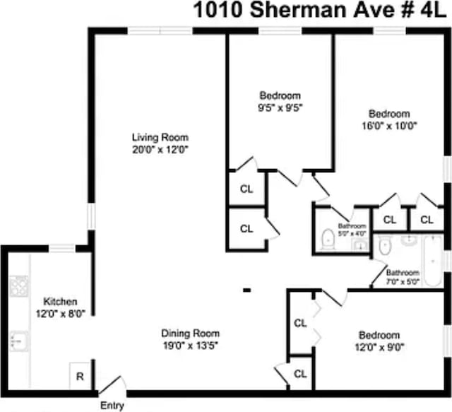 1010 Sherman Ave Unit 5L, New York City, NY 10456 - room layout