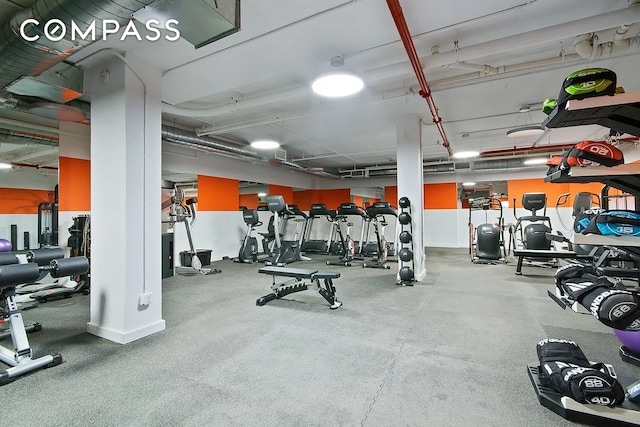 view of workout area