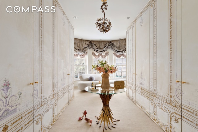 400 W 12th St Unit Th3, New York City, NY 10014 - hall with carpet flooring