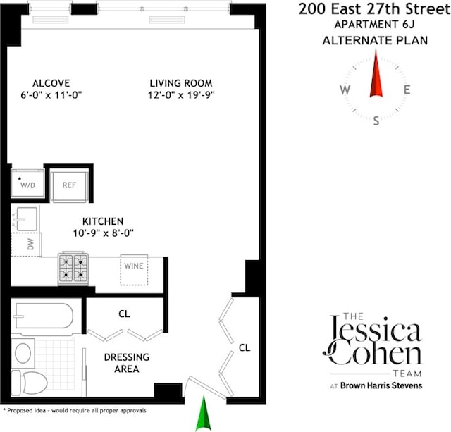 200 E 27th St Unit 6J, New York City, NY 10016 - floor plan / room layout