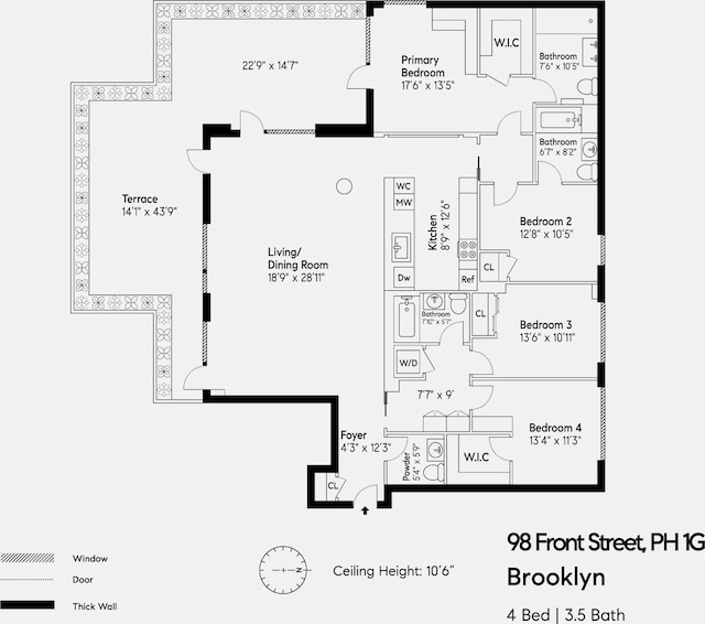 98 Front St Ph, Ph, New York City, NY 11201 - plan