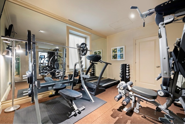 349 W 86th St, New York City, NY 10024 - gym with ornamental molding