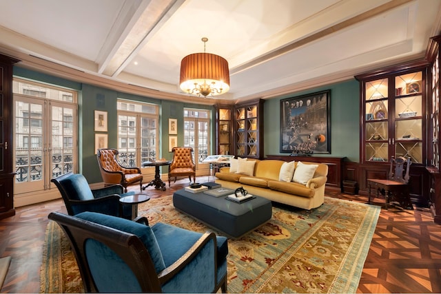 349 W 86th St, New York City, NY 10024 - building lobby featuring beamed ceiling and a decorative wall