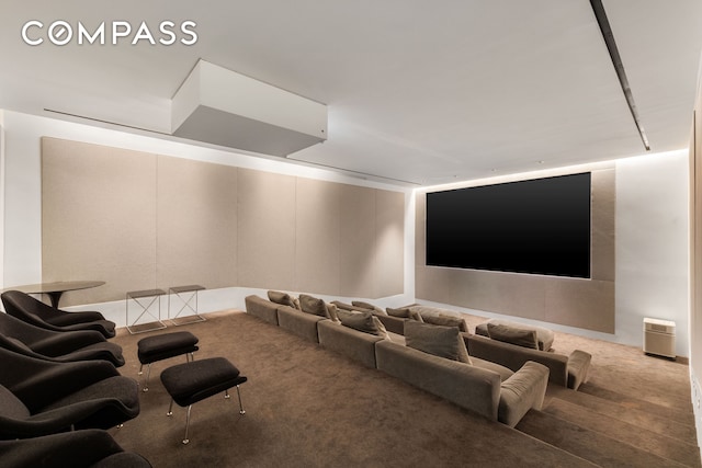 view of carpeted cinema