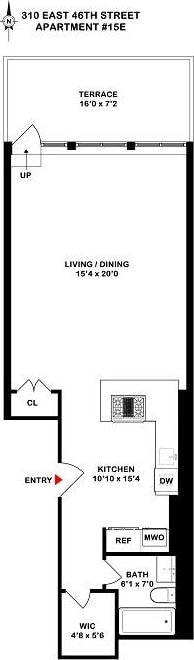 310 E 46th St Unit 15-E, New York City, NY 10017 - home floor plan