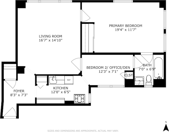 760 W End Ave Unit 1B, New York City, NY 10025 - floor plan / room layout