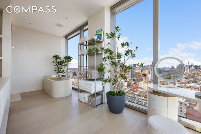 215 Chrystie St Unit Ph3, New York City, NY 10002 - interior space with a view of city