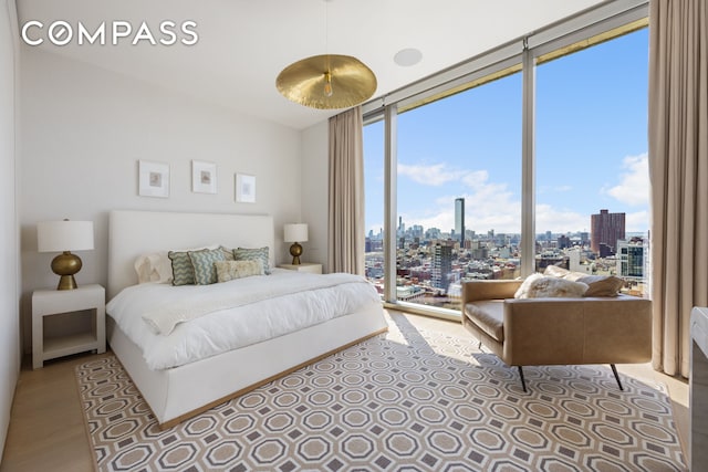 215 Chrystie St Unit Ph3, New York City, NY 10002 - bedroom featuring expansive windows and a view of city