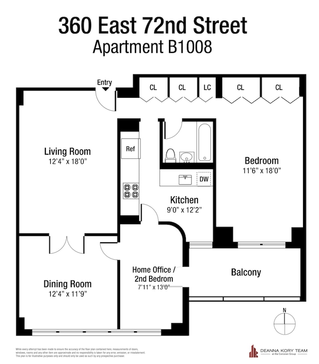360 E 72nd St Unit B1008, New York City, NY 10021 - view of property floor plan