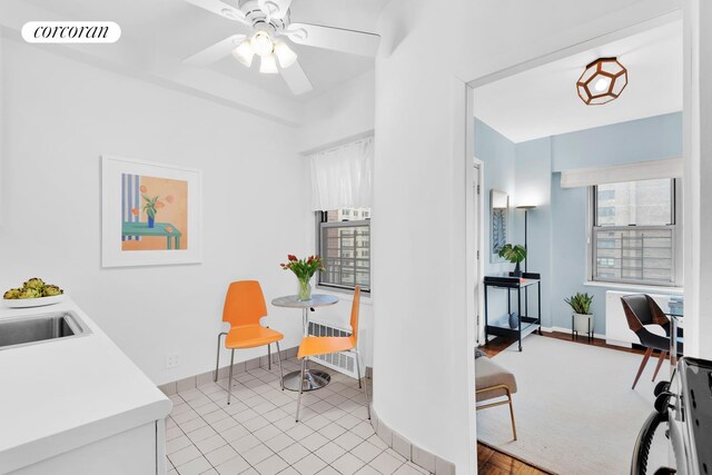 360 E 72nd St Unit B1008, New York City, NY 10021 - dining space with plenty of natural light and ceiling fan