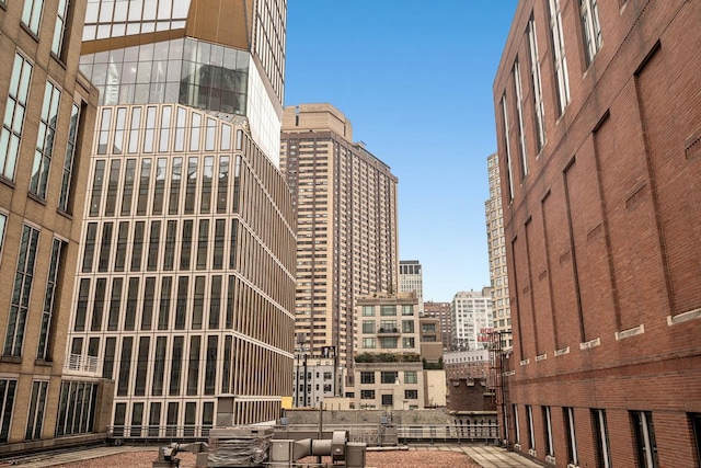 view of building exterior with a view of city