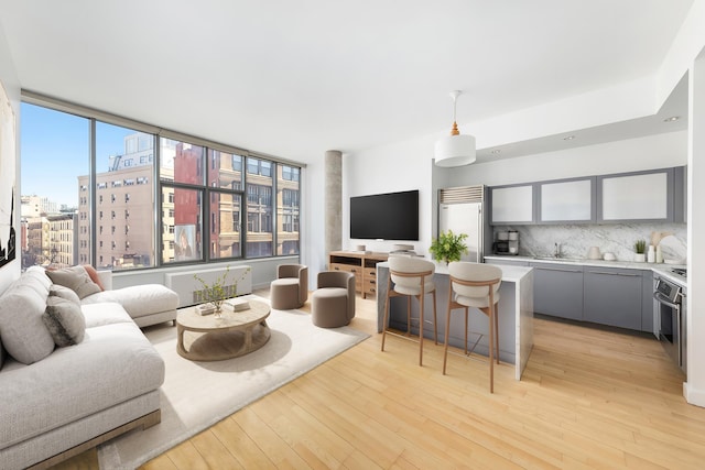 210 Lafayette St Unit 5B, New York City, NY 10012 - living area featuring light wood-style flooring