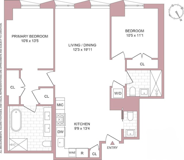 215 W 28th St Unit 11D, New York City, NY 10001 - home floor plan