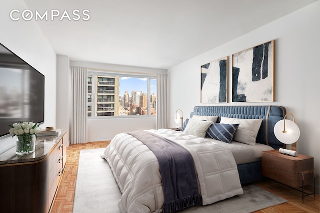 303 E 57th St Unit 30E, New York City, NY 10022 - bedroom featuring a city view