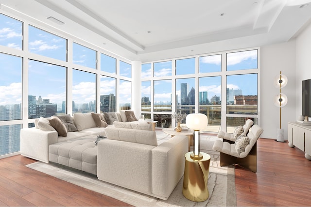sunroom / solarium featuring a healthy amount of sunlight