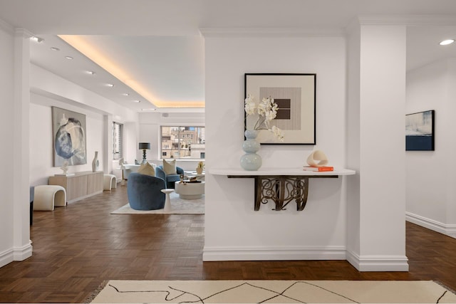 10 E 70th St Unit 12C, New York City, NY 10021 - corridor featuring baseboards and recessed lighting