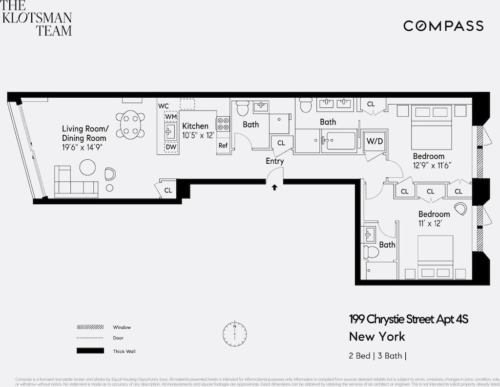 199 Chrystie St Unit 4S, New York City, NY 10002 - view of home floor plan