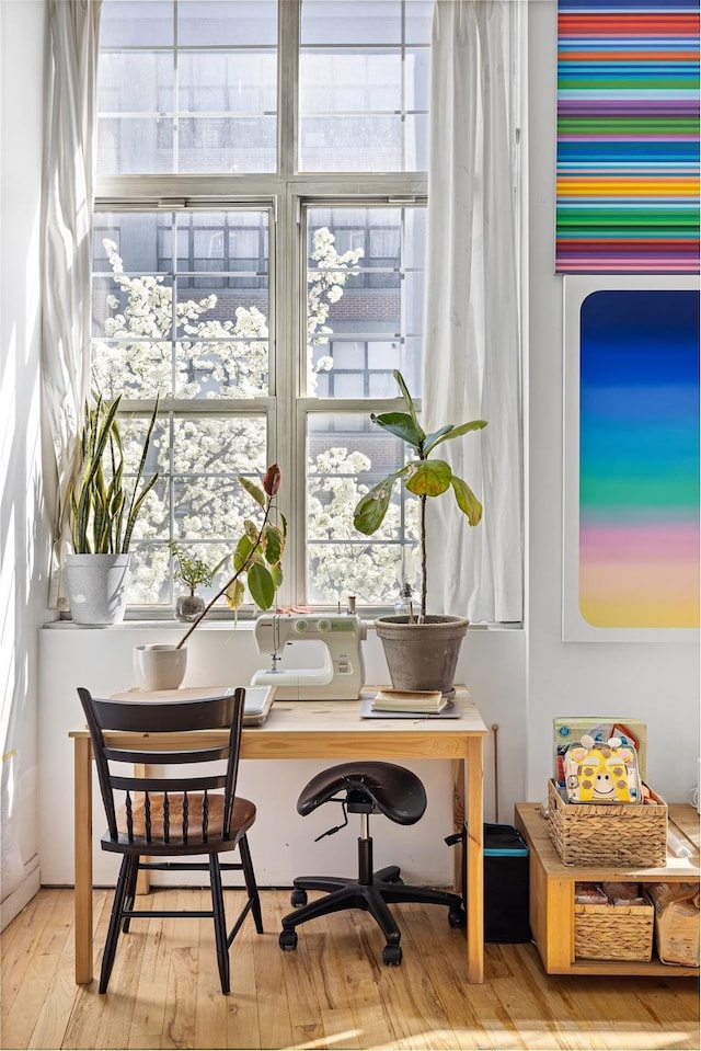 689 Myrtle Ave Unit 2E, New York City, NY 11205 - office area with wood finished floors