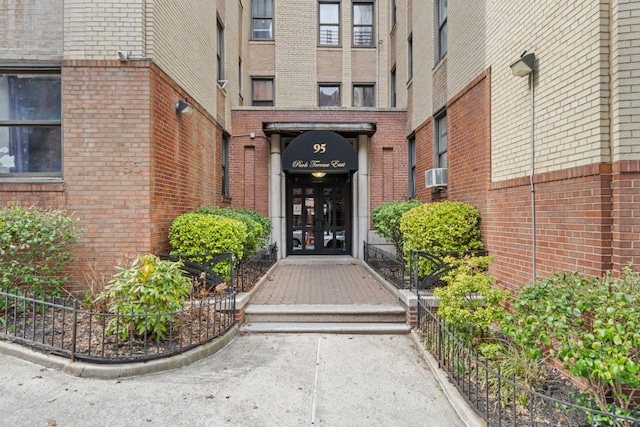 95 Park Ter E Unit 1D, New York City, NY 10034 - entrance to property with brick siding and cooling unit