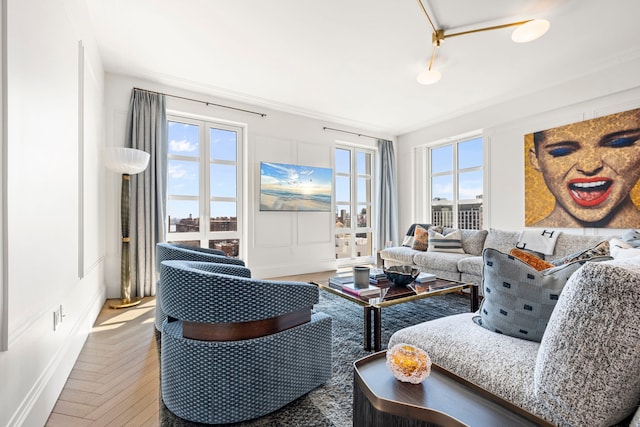 living area with plenty of natural light