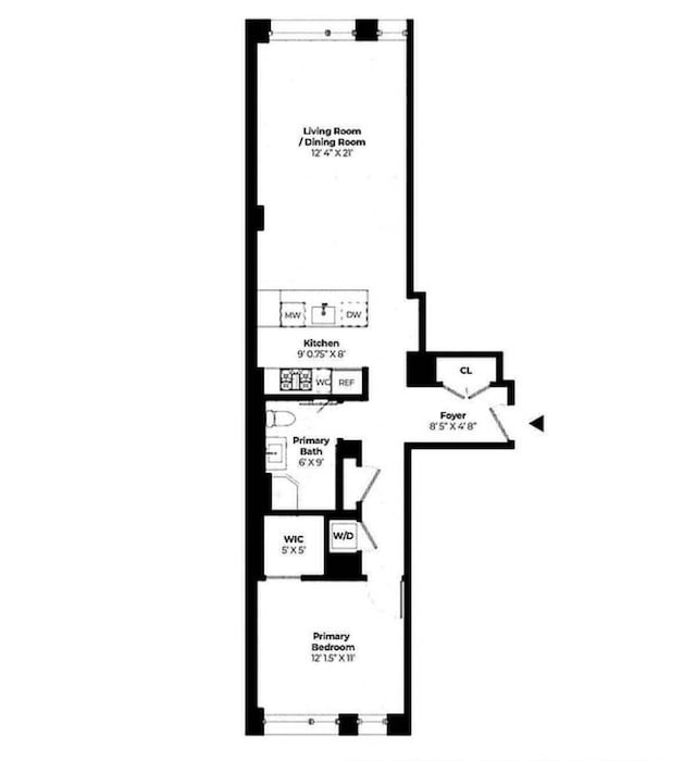 160 E 22nd St Unit 3A, New York City, NY 10010 - floor plan / room layout