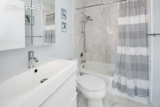 2373 Broadway Unit 1425, New York City, NY 10024 - full bath featuring vanity, shower / bath combination with curtain, and toilet