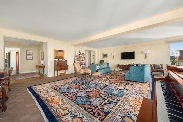 view of carpeted living room