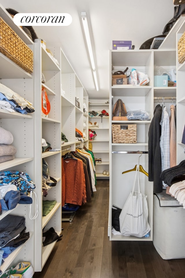170 E 87th St Unit W21D, New York City, NY 10128 - walk in closet with dark wood finished floors