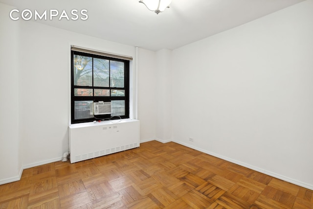 355 Clinton Ave Unit 1F, New York City, NY 11238 - empty room featuring radiator and cooling unit