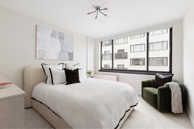 bedroom featuring carpet