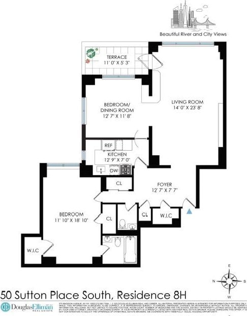 50 Sutton Pl S Unit 8H, New York City, NY 10022 - view of property floor plan