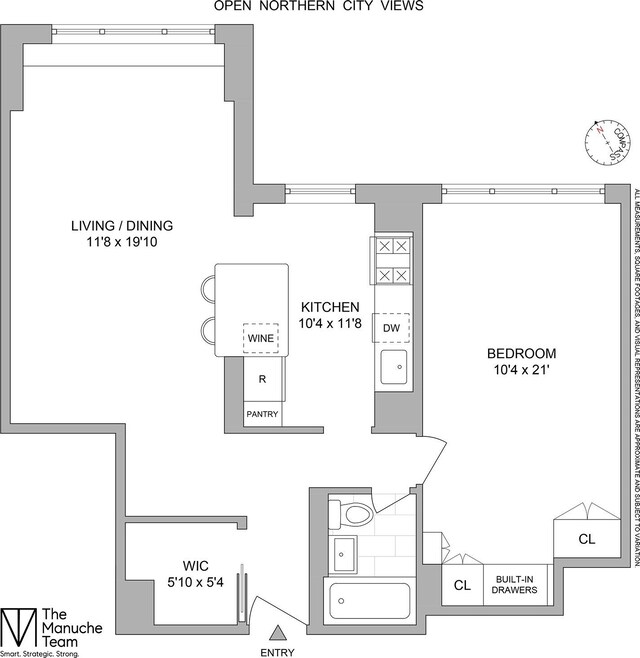 130 E 18th St Unit 14B, New York City, NY 10003 - floor plan / room layout
