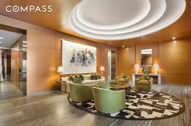 252 E 57th St Unit 60A, New York City, NY 10022 - building lobby with wooden walls