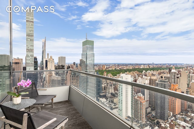 252 E 57th St Unit 60A, New York City, NY 10022 - balcony featuring a city view