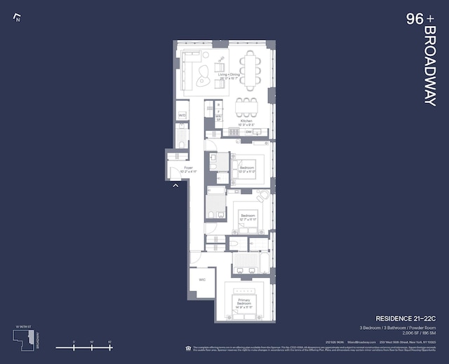 250 W 96th St Unit 21C, New York City, NY 10025 - room layout