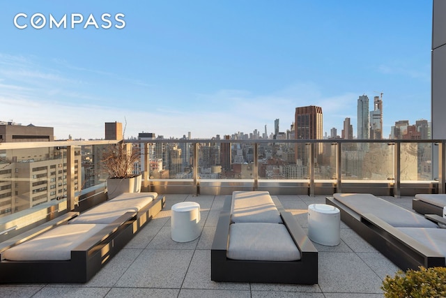 325 Lexington Ave Unit 16C, New York City, NY 10016 - view of patio with a view of skyline and a balcony