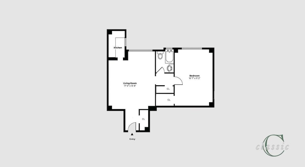 162 W 56th St Unit 1101, New York City, NY 10019 - floor plan / room layout