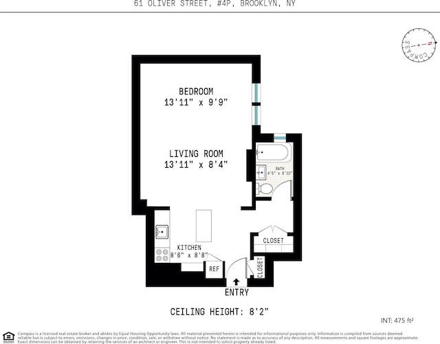61 Oliver St Unit 4P, New York City, NY 11209 - property floor plan