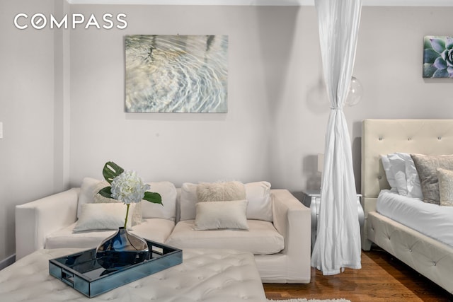 61 Oliver St Unit 4P, New York City, NY 11209 - living area with wood finished floors