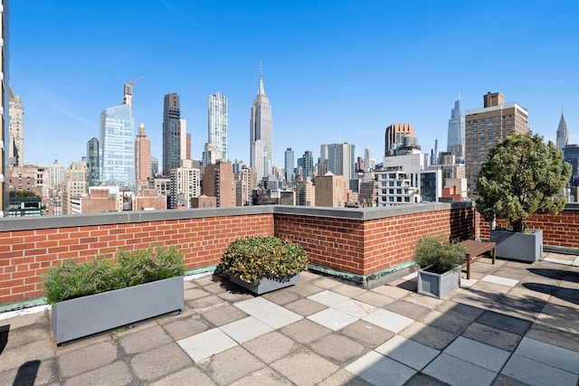 200 E 27th St Unit 2J, New York City, NY 10016 - view of patio / terrace featuring a view of skyline