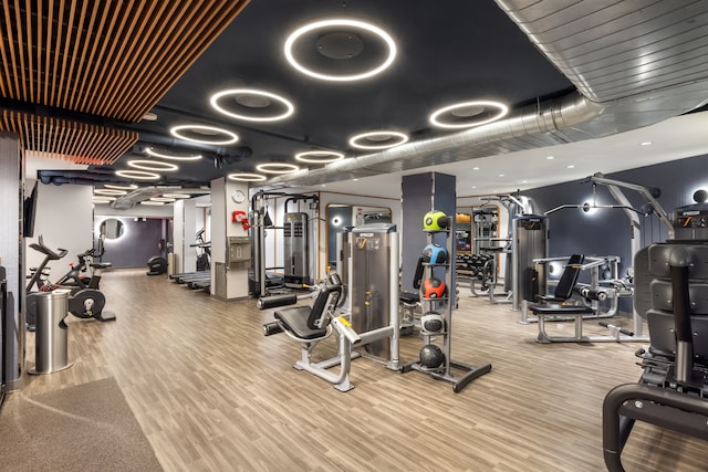 20 E 9th St Unit 2X, New York City, NY 10003 - gym with wood finished floors