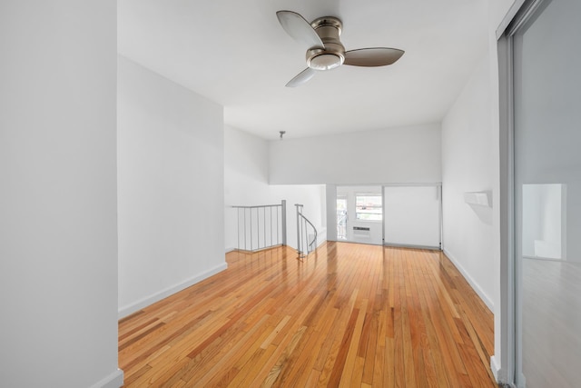211 Thompson St Unit Lb, New York City, NY 10012 - interior space featuring a ceiling fan, light wood-style flooring, and baseboards