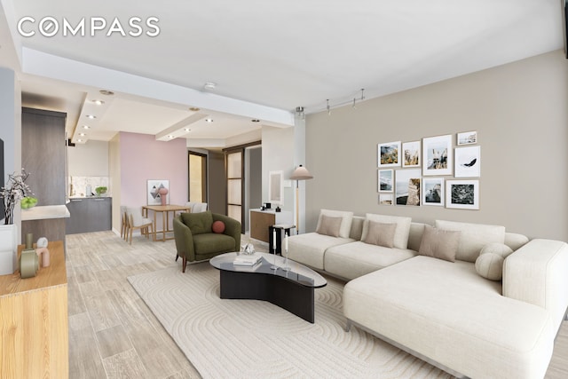 142 E 16th St Unit 14F, New York City, NY 10003 - living room featuring light wood-type flooring
