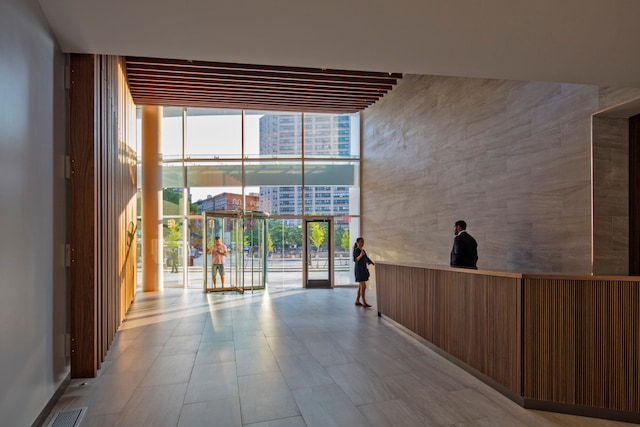 welcome area featuring visible vents