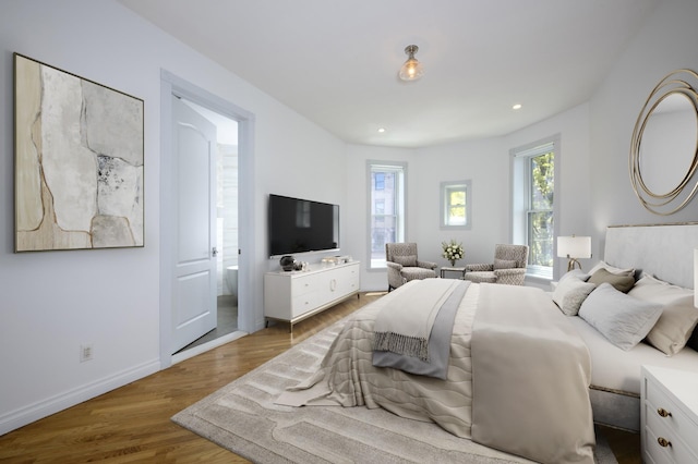 461 Washington Ave Unit 3, New York City, NY 11238 - bedroom with baseboards, wood finished floors, and recessed lighting