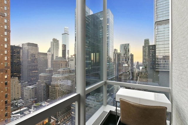 balcony with a city view