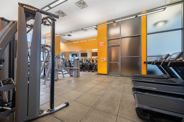 view of workout area
